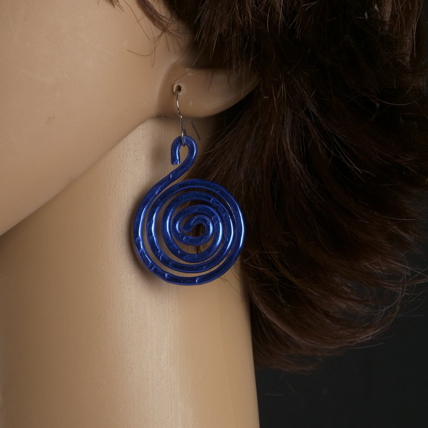 Boucles d'oreilles pendantes spirales N°1