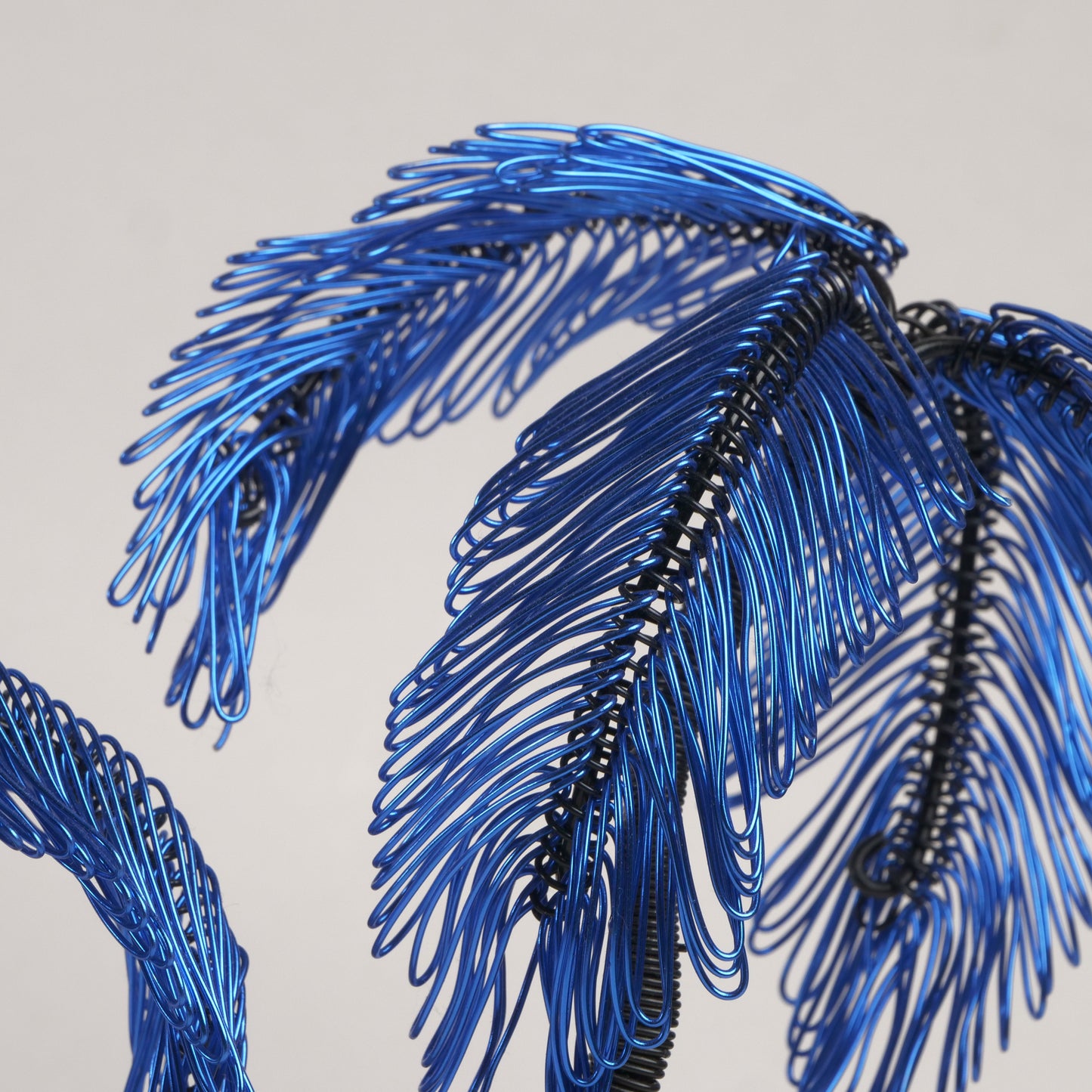 Ocean Blue Coastal Palm Sculpture