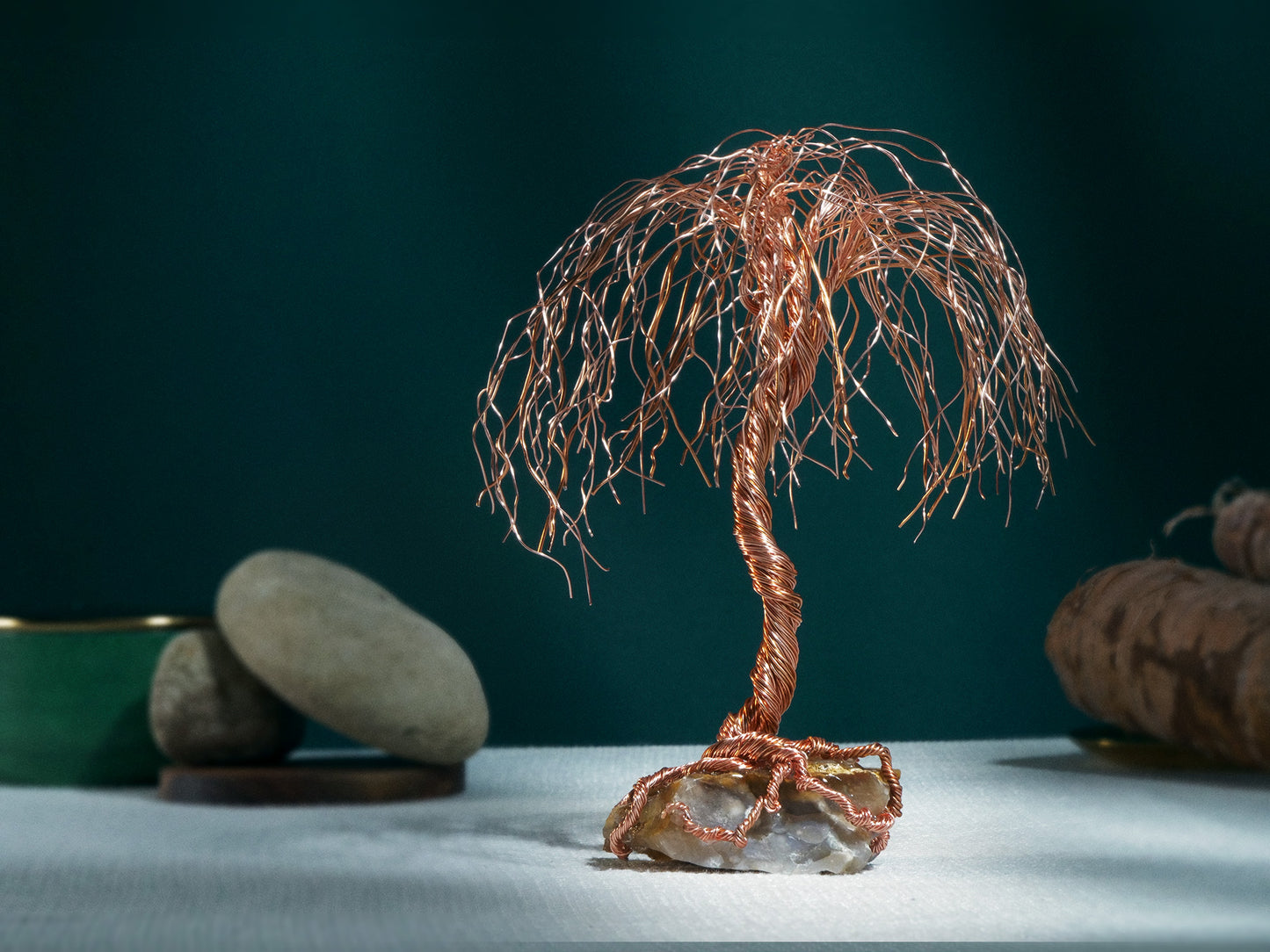 Sculpture d'arbre en cuivre