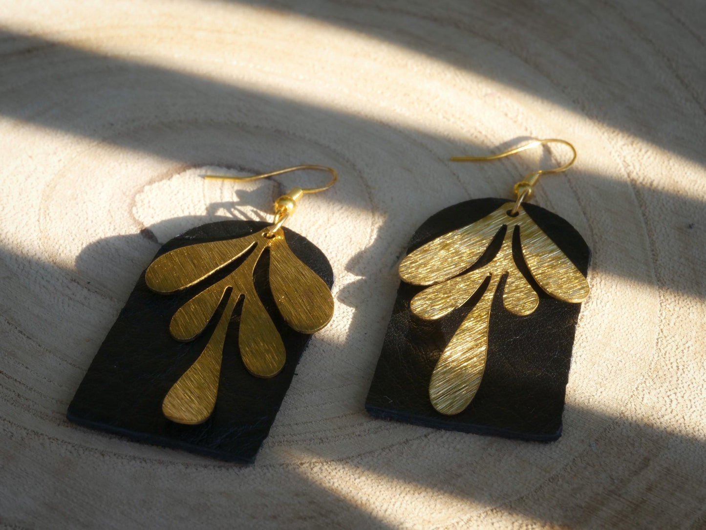 Boucles d'oreilles pendantes, Arche, Noir