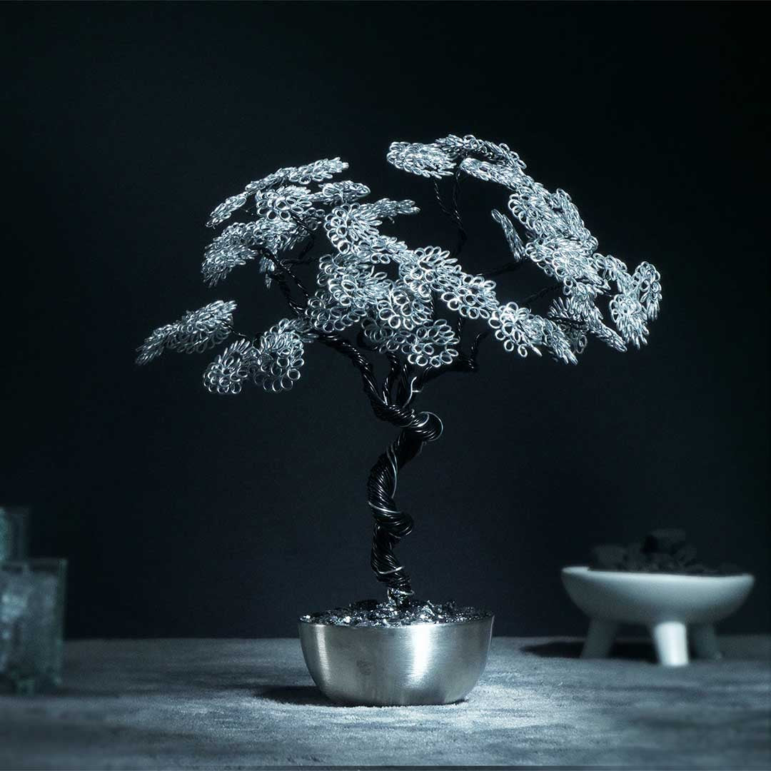 Silver Wire Tree Sculpture