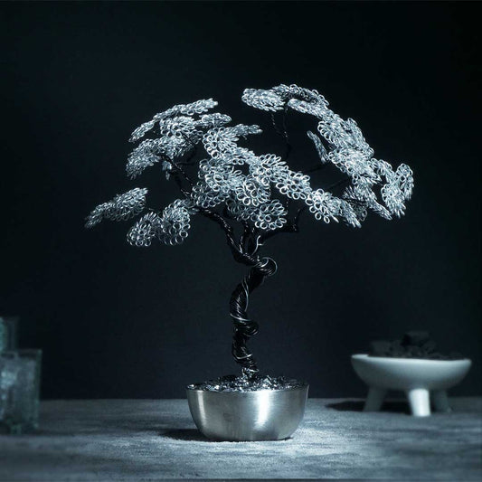 Silver Wire Tree Sculpture