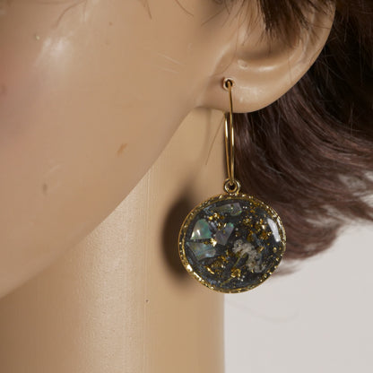 Boucle d'oreille Créoles Cosmos en résine