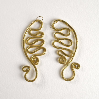 Boucles d'oreilles à motif vague abstraite