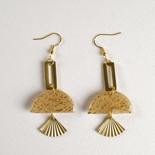 Sculpted Geometric Dangle Earrings N°1