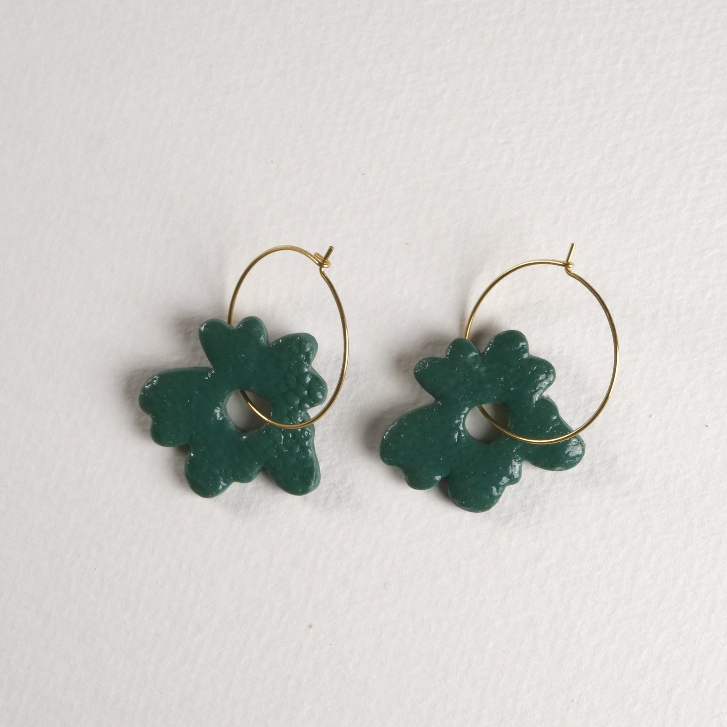 Sculpted Petal Hoop Earrings
