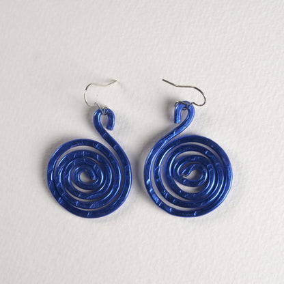 Boucles d'oreilles pendantes spirales N°1
