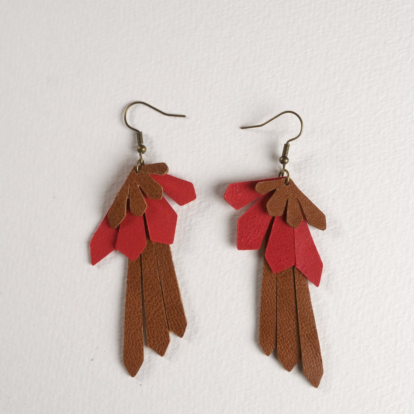 Boucles d'oreilles en cuir bohème N°1