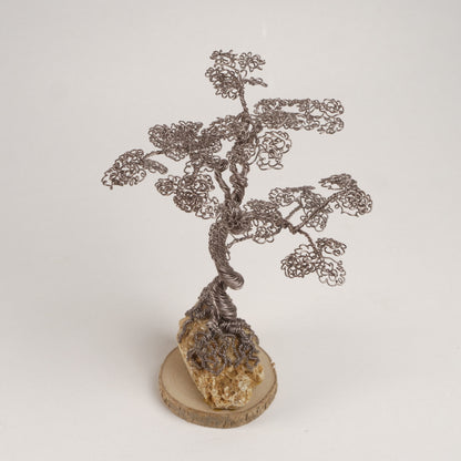 Rustic Silver Wire Tree Sculpture
