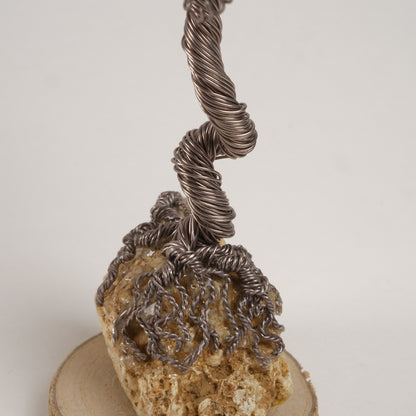 Rustic Silver Wire Tree Sculpture