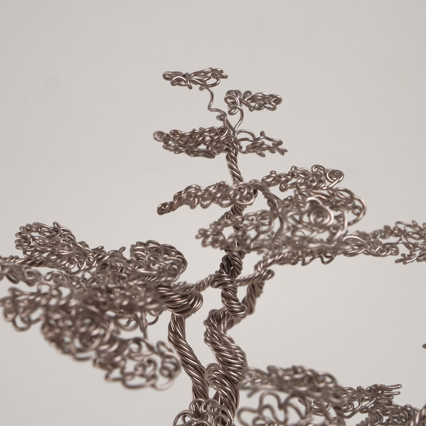 Rustic Silver Wire Tree Sculpture