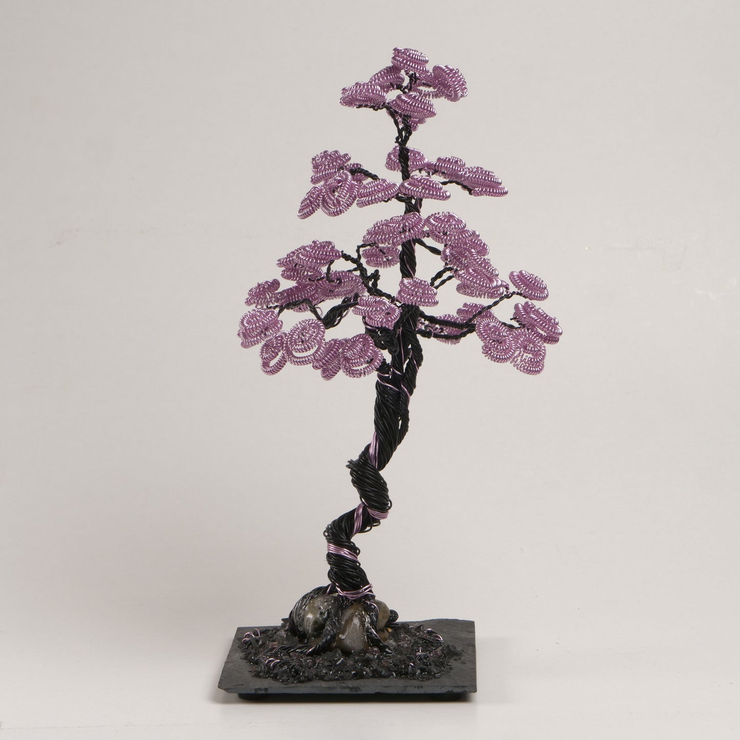 Arbre en fil de fer Sakura rose poudré