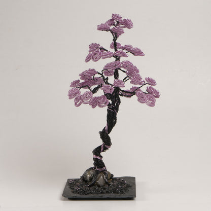 Arbre en fil de fer Sakura rose poudré