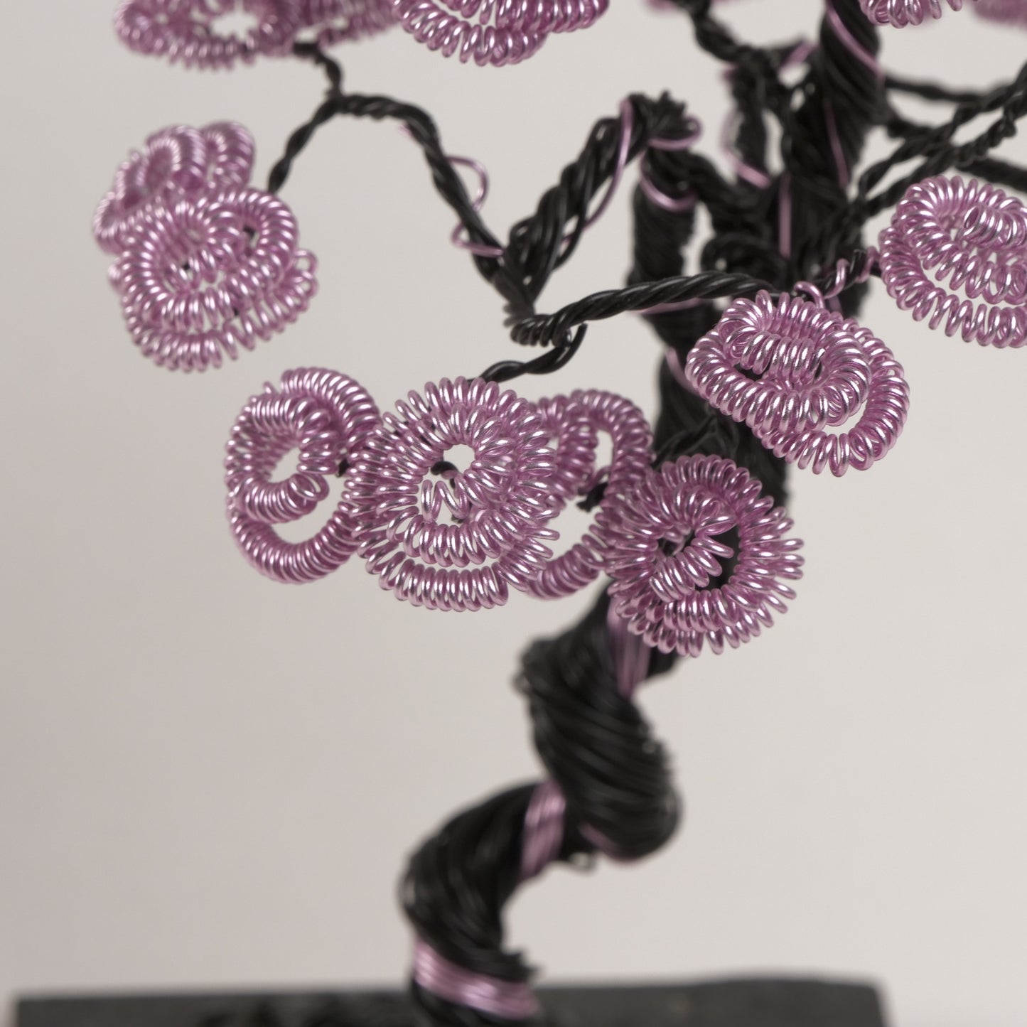 Arbre en fil de fer Sakura rose poudré