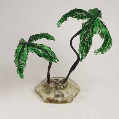 Art en fil de fer de palmiers de l'île d'Émeraude