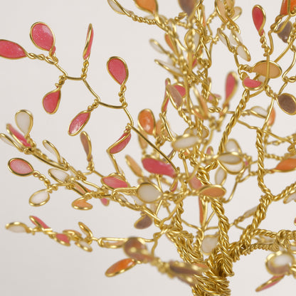 Arbre en fil de fer doré