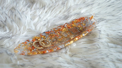 Bol décoratif en résine à plumes