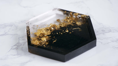 Plateaux à bibelots hexagonaux et carrés