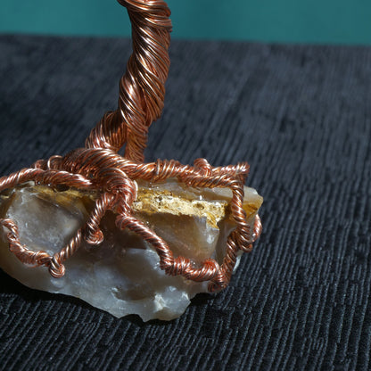 Sculpture d'arbre en cuivre