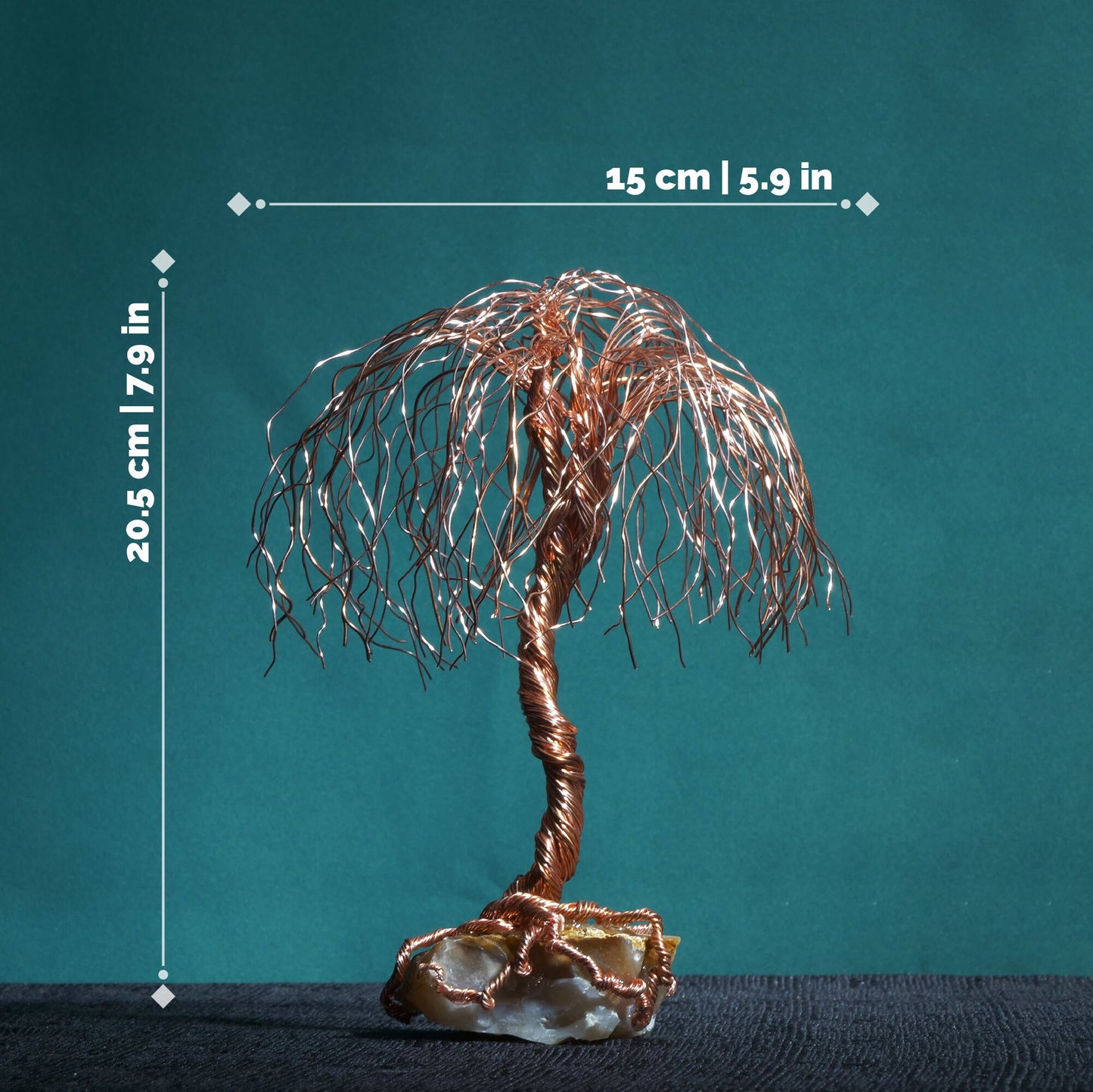 Sculpture d'arbre en cuivre