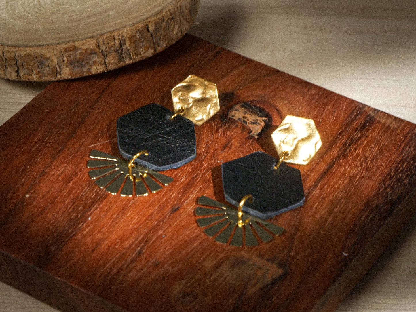 Boucles d'oreilles géométriques Art Déco N°4