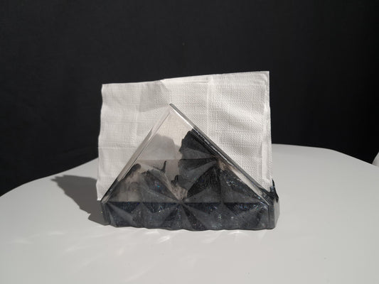 Modern Black Resin Napkin Holder