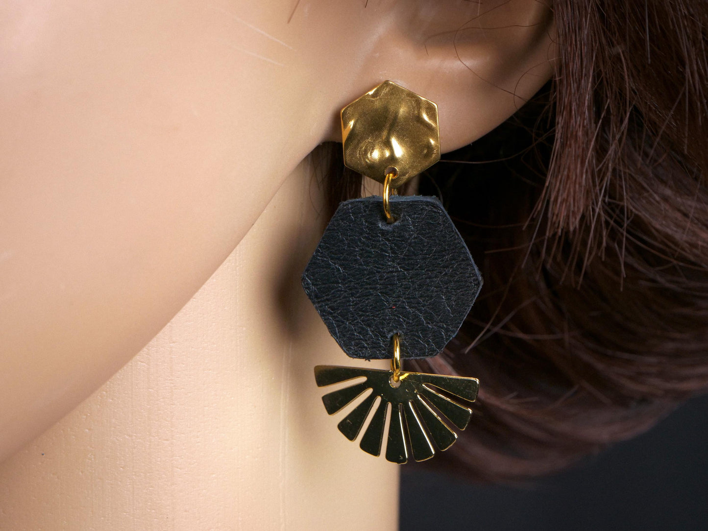 Boucles d'oreilles géométriques Art Déco N°4