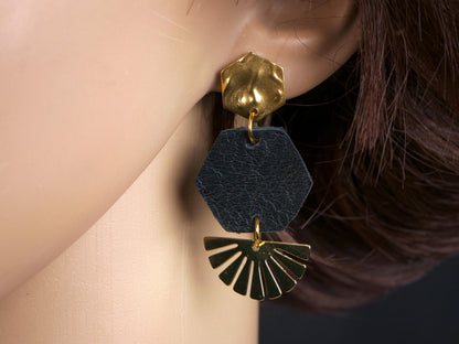 Boucles d'oreilles géométriques Art Déco N°4