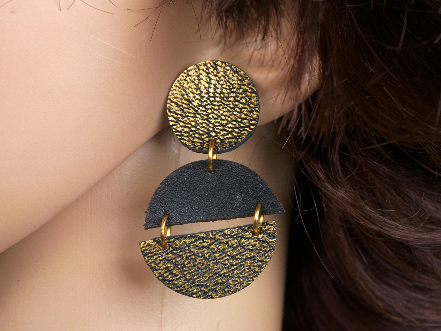 Boucles d'oreilles géométriques Art Déco N°3